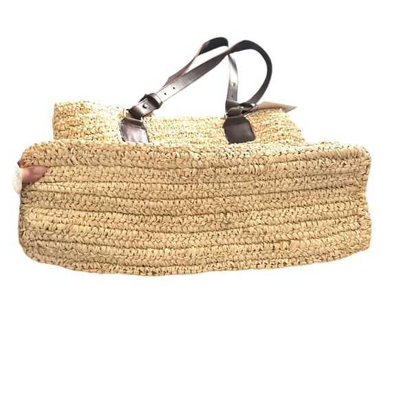 LUSANA Soleil Rattan Large Tote Bag NWT‎ - Picture 4 of 5